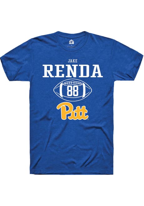 Jake Renda Blue Pitt Panthers NIL Sport Icon Short Sleeve T Shirt