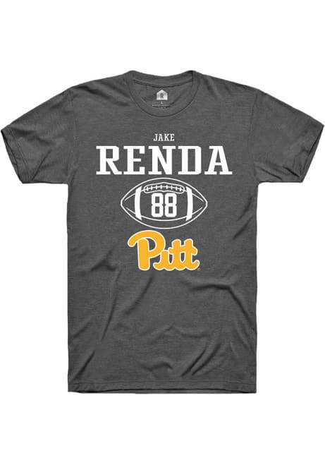 Jake Renda Dark Grey Pitt Panthers NIL Sport Icon Short Sleeve T Shirt