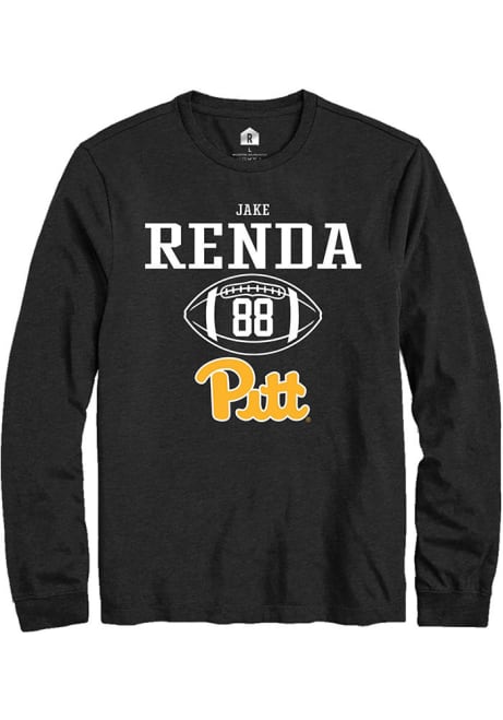 Jake Renda Rally Mens Black Pitt Panthers NIL Sport Icon Tee