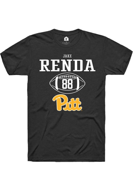 Jake Renda Black Pitt Panthers NIL Sport Icon Short Sleeve T Shirt