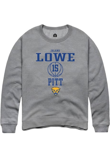 Jaland Lowe Rally Mens Graphite Pitt Panthers NIL Sport Icon Crew Sweatshirt