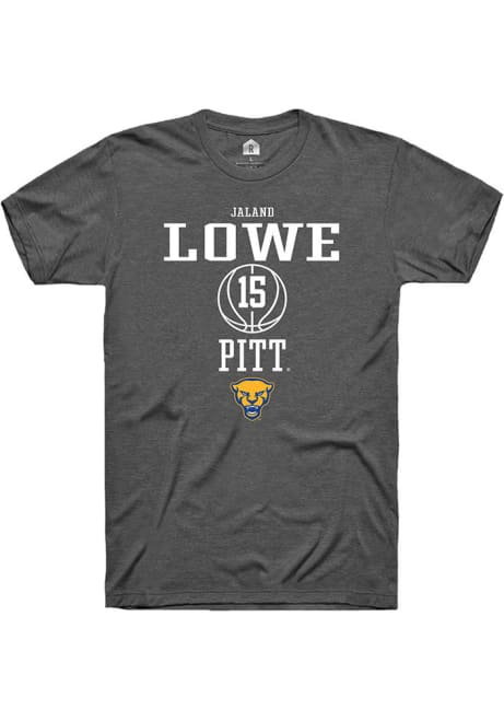 Jaland Lowe Dark Grey Pitt Panthers NIL Sport Icon Short Sleeve T Shirt