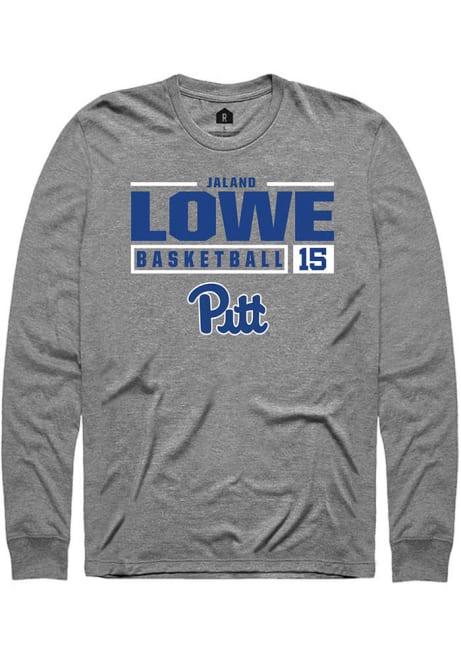 Jaland Lowe Rally Mens Graphite Pitt Panthers NIL Stacked Box Tee