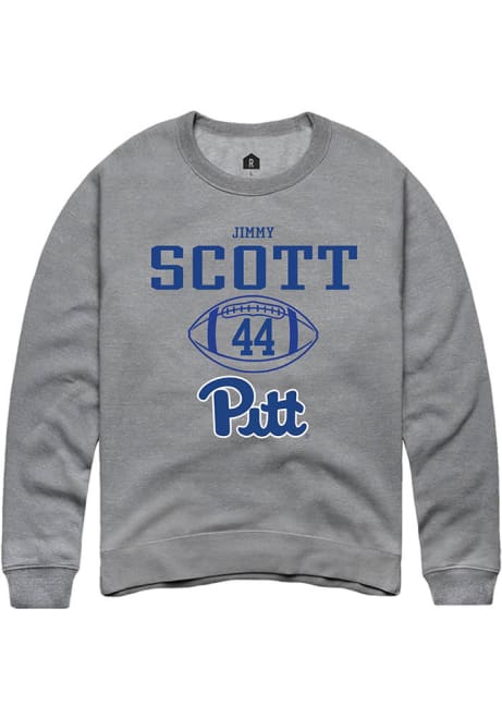 Jimmy Scott Rally Mens Graphite Pitt Panthers NIL Sport Icon Crew Sweatshirt