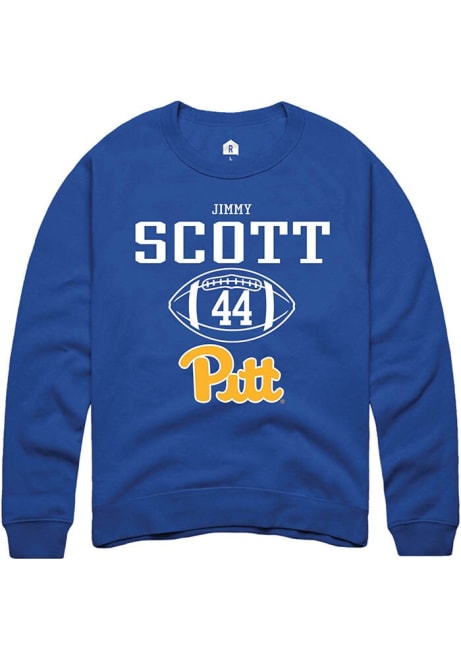 Jimmy Scott Rally Mens Blue Pitt Panthers NIL Sport Icon Crew Sweatshirt