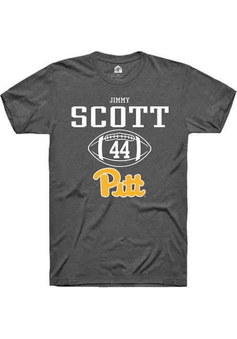 Jimmy Scott Dark Grey Pitt Panthers NIL Sport Icon Short Sleeve T Shirt