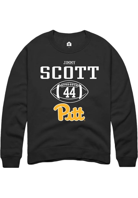 Jimmy Scott Rally Mens Black Pitt Panthers NIL Sport Icon Crew Sweatshirt