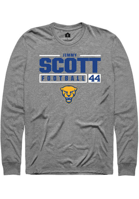 Jimmy Scott Rally Mens Graphite Pitt Panthers NIL Stacked Box Tee