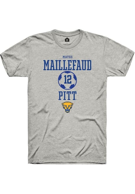 Mateo Maillefaud Ash Pitt Panthers NIL Sport Icon Short Sleeve T Shirt