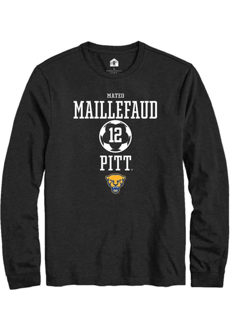 Mateo Maillefaud Rally Mens Black Pitt Panthers NIL Sport Icon Tee