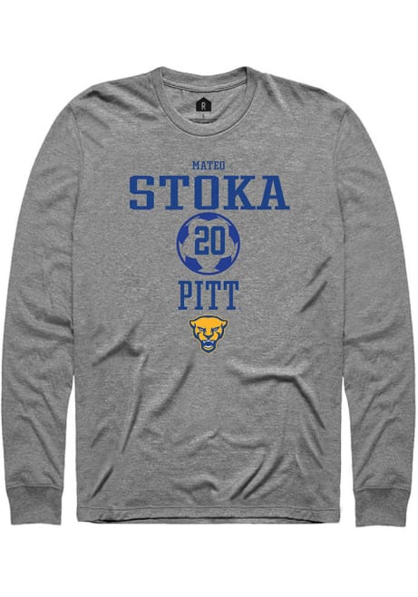 Mateo Stoka Rally Mens Graphite Pitt Panthers NIL Sport Icon Tee