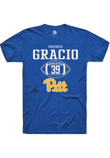 Maverick Gracio Blue Pitt Panthers NIL Sport Icon Short Sleeve T Shirt