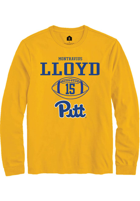 Montravius Lloyd Rally Mens Gold Pitt Panthers NIL Sport Icon Tee