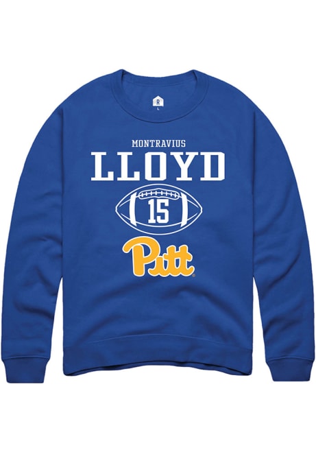 Montravius Lloyd Rally Mens Blue Pitt Panthers NIL Sport Icon Crew Sweatshirt