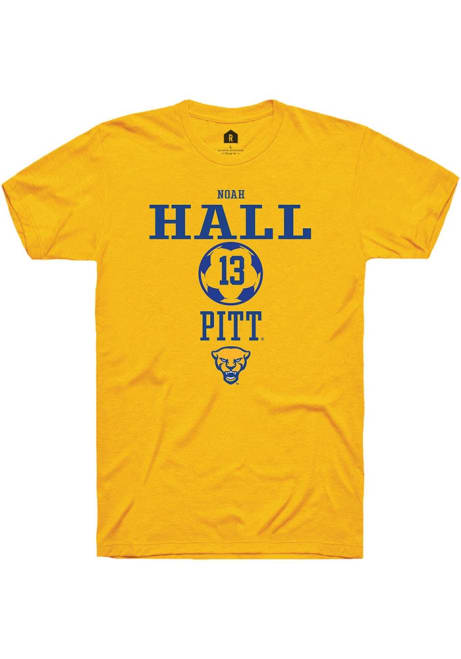 Noah Hall Gold Pitt Panthers NIL Sport Icon Short Sleeve T Shirt