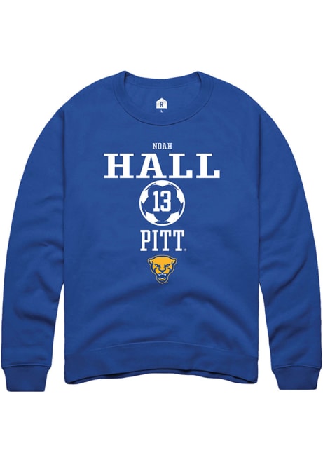 Noah Hall Rally Mens Blue Pitt Panthers NIL Sport Icon Crew Sweatshirt