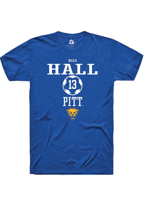 Noah Hall Blue Pitt Panthers NIL Sport Icon Short Sleeve T Shirt