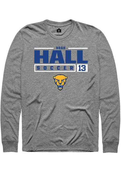 Noah Hall Rally Mens Graphite Pitt Panthers NIL Stacked Box Tee