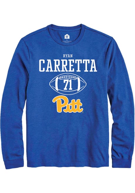 Ryan Carretta Rally Mens Blue Pitt Panthers NIL Sport Icon Tee