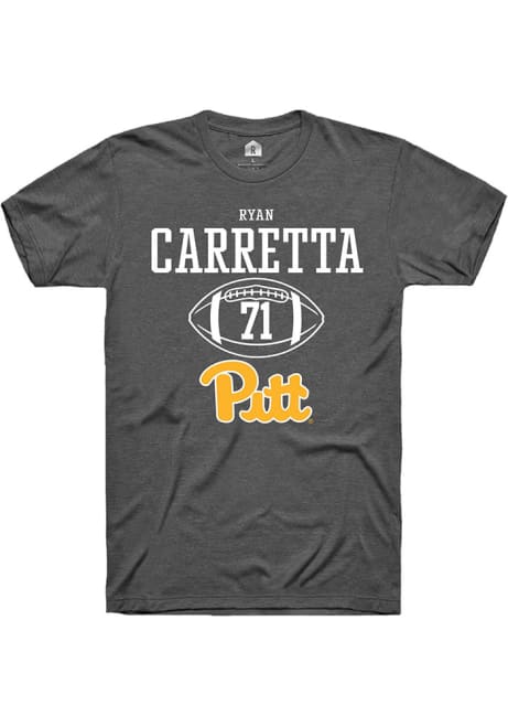 Ryan Carretta Dark Grey Pitt Panthers NIL Sport Icon Short Sleeve T Shirt