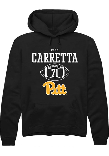 Ryan Carretta Rally Mens Black Pitt Panthers NIL Sport Icon Hooded Sweatshirt