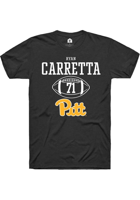 Ryan Carretta Black Pitt Panthers NIL Sport Icon Short Sleeve T Shirt