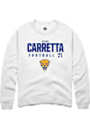 Main image for Ryan Carretta Rally Mens White Pitt Panthers NIL Stacked Box Crew Sweatshirt