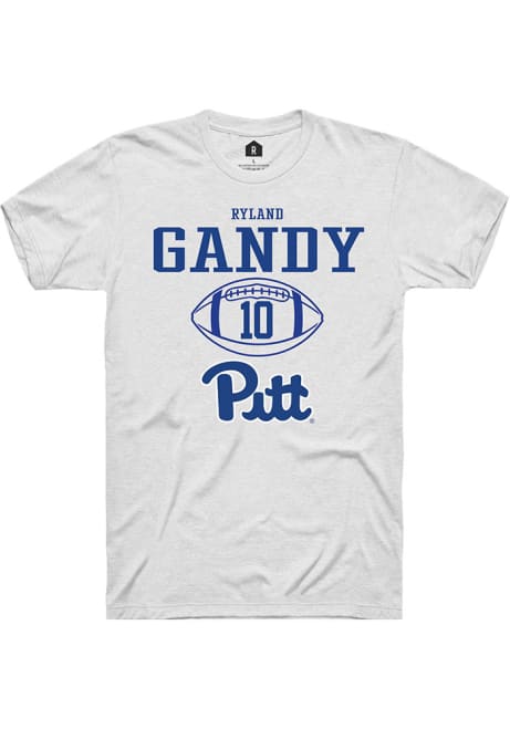 Ryland Gandy White Pitt Panthers NIL Sport Icon Short Sleeve T Shirt