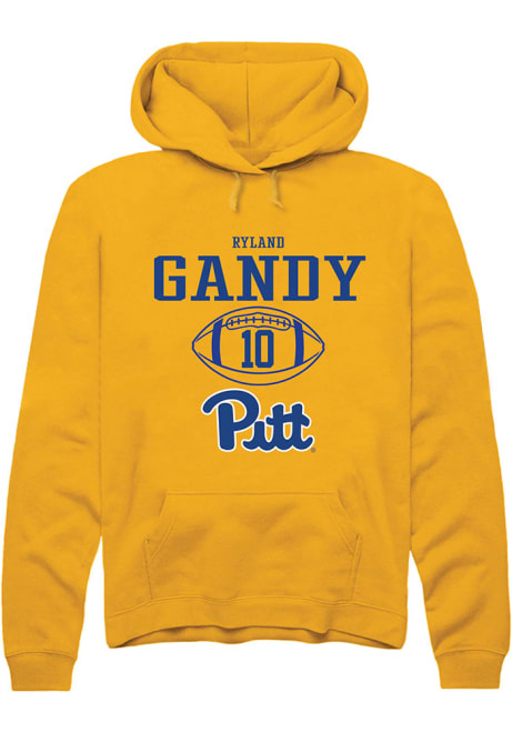 Ryland Gandy Rally Mens Gold Pitt Panthers NIL Sport Icon Hooded Sweatshirt