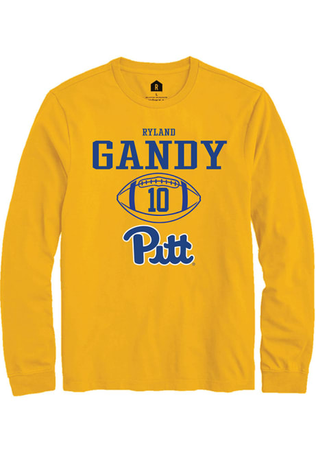 Ryland Gandy Rally Mens Gold Pitt Panthers NIL Sport Icon Tee