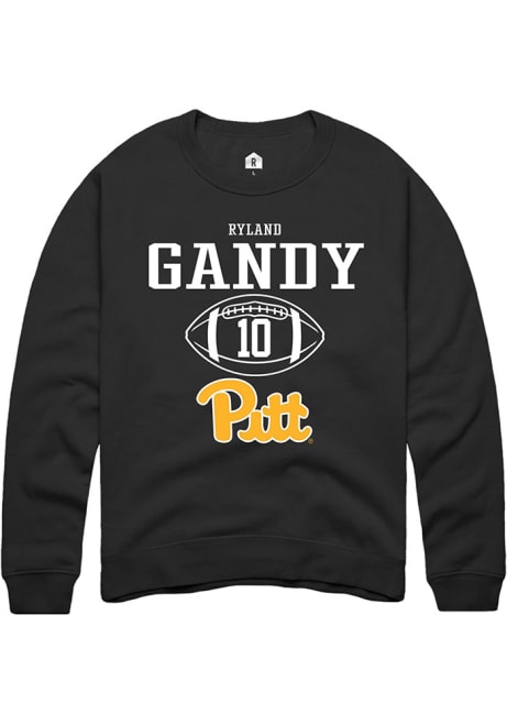 Ryland Gandy Rally Mens Black Pitt Panthers NIL Sport Icon Crew Sweatshirt