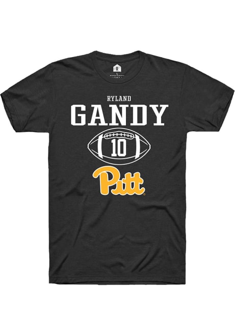 Ryland Gandy Black Pitt Panthers NIL Sport Icon Short Sleeve T Shirt