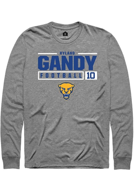 Ryland Gandy Rally Mens Graphite Pitt Panthers NIL Stacked Box Tee