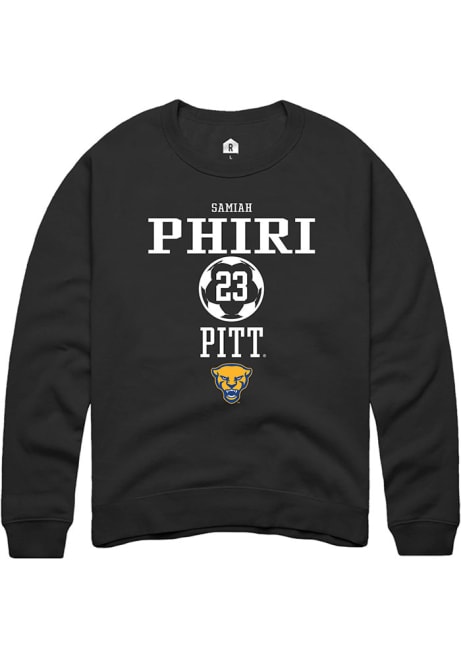 Samiah phiri Rally Mens Black Pitt Panthers NIL Sport Icon Crew Sweatshirt