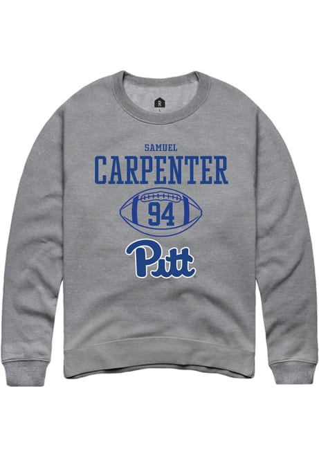 Samuel Carpenter Rally Mens Graphite Pitt Panthers NIL Sport Icon Crew Sweatshirt