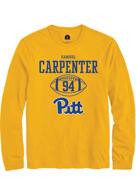 Samuel Carpenter Rally Mens Gold Pitt Panthers NIL Sport Icon Tee