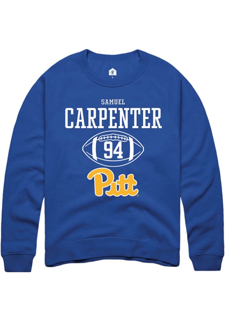 Samuel Carpenter Rally Mens Blue Pitt Panthers NIL Sport Icon Crew Sweatshirt