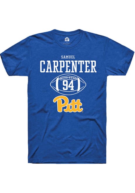 Samuel Carpenter Blue Pitt Panthers NIL Sport Icon Short Sleeve T Shirt