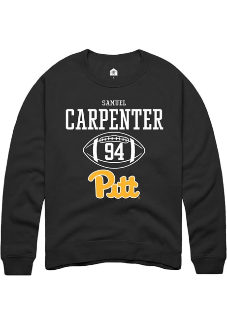 Samuel Carpenter Rally Mens Black Pitt Panthers NIL Sport Icon Crew Sweatshirt