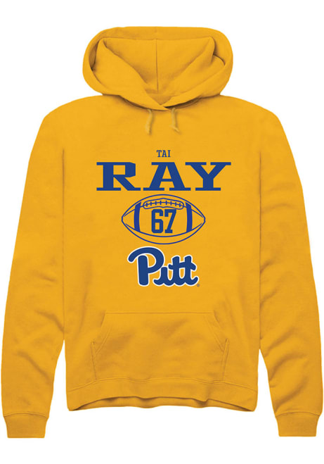 Tai Ray Rally Mens Gold Pitt Panthers NIL Sport Icon Hooded Sweatshirt