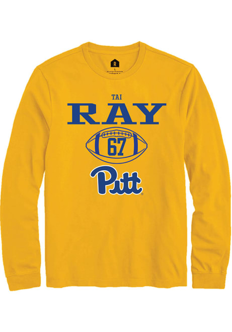 Tai Ray Rally Mens Gold Pitt Panthers NIL Sport Icon Tee