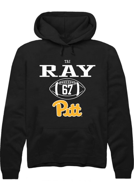 Tai Ray Rally Mens Black Pitt Panthers NIL Sport Icon Hooded Sweatshirt