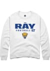Main image for Tai Ray Rally Mens White Pitt Panthers NIL Stacked Box Crew Sweatshirt
