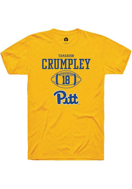 Tamarion Crumpley Gold Pitt Panthers NIL Sport Icon Short Sleeve T Shirt