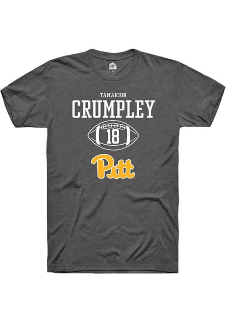 Tamarion Crumpley Dark Grey Pitt Panthers NIL Sport Icon Short Sleeve T Shirt