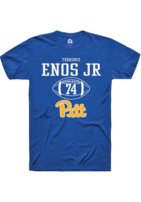 Terrence Enos Jr Blue Pitt Panthers NIL Sport Icon Short Sleeve T Shirt