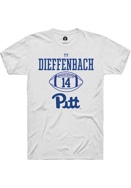 Ty Dieffenbach White Pitt Panthers NIL Sport Icon Short Sleeve T Shirt