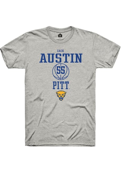 Zack Austin Ash Pitt Panthers NIL Sport Icon Short Sleeve T Shirt