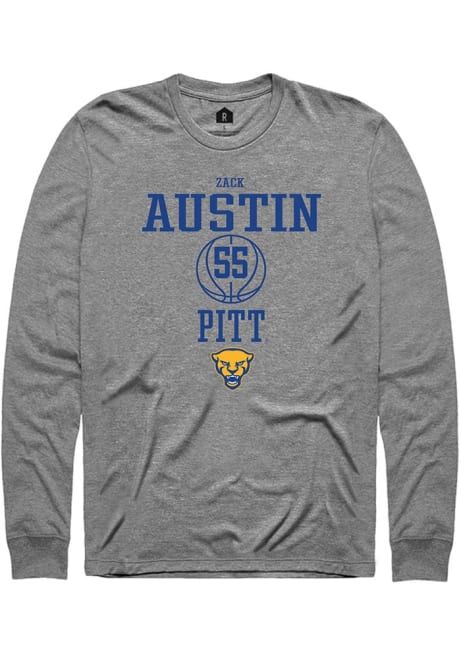 Zack Austin Rally Mens Graphite Pitt Panthers NIL Sport Icon Tee