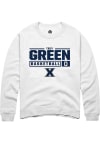 Main image for Trey Green  Rally Xavier Musketeers Mens White NIL Stacked Box Long Sleeve Crew Sweatshirt